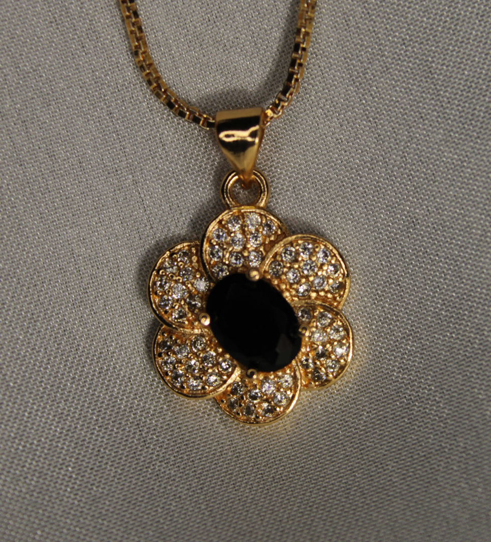 Floral Locket Blackish Yellow