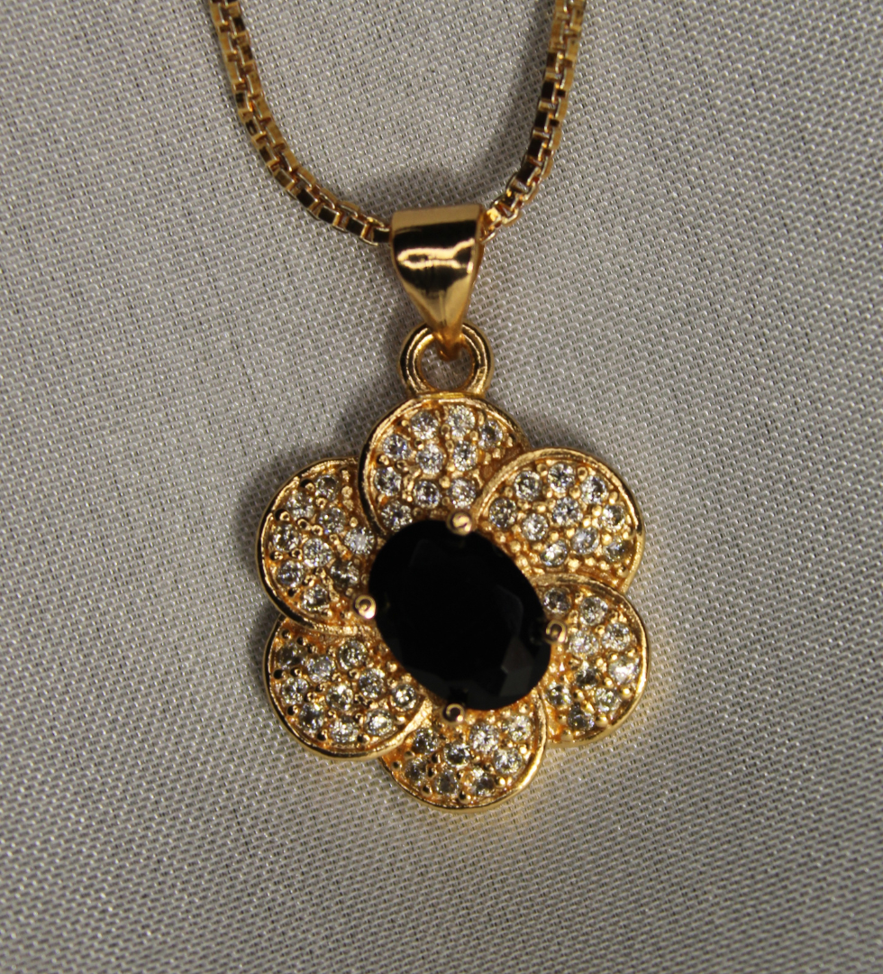 Floral Locket Blackish Yellow