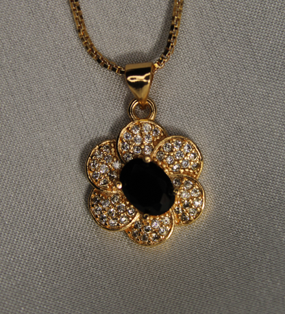 Floral Locket Blackish Yellow