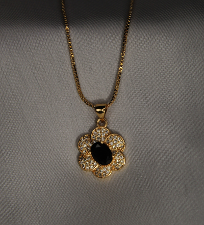 Floral Locket Blackish Yellow